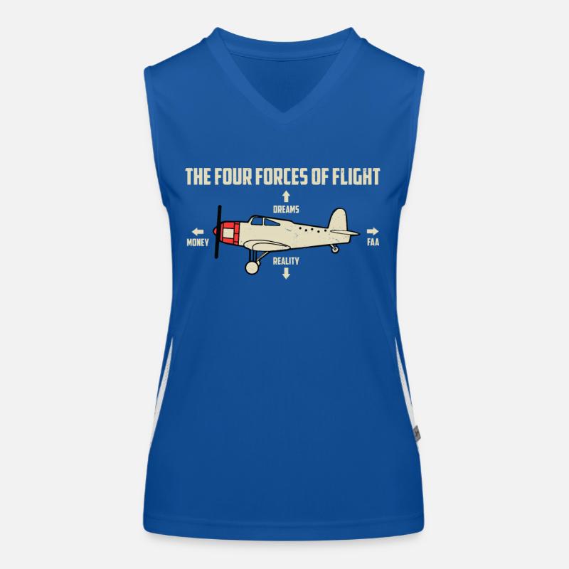 Flugzeug Funktionelles Kontrast-Tank Top für Frauen