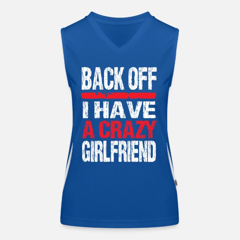 Girlfriend Crazy Girlfriend Couples Women Women's Functional Contrast Tank Top