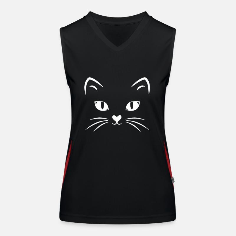 Visage de chat Débardeur respirant contrasté Femme
