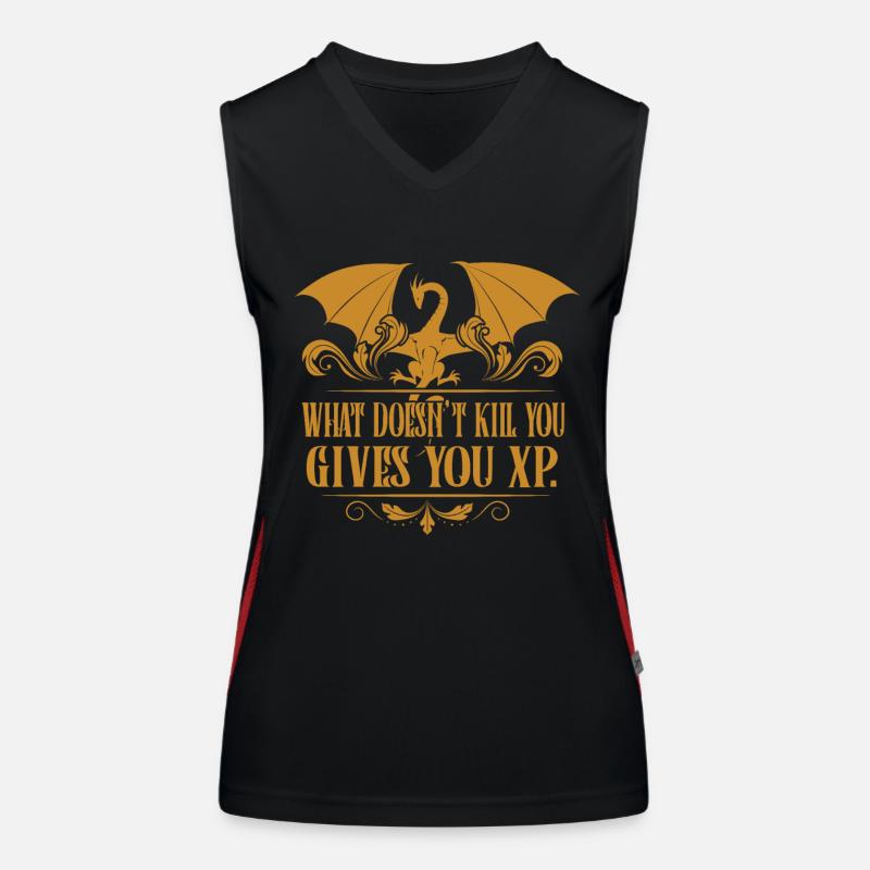 Cadeaux de donjon de dragon de Suchti XP de table RPG Débardeur respirant contrasté Femme