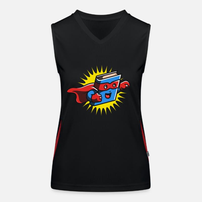 Book Hero Reading Book Lover Comic Book Comics Women's Functional Contrast Tank Top
