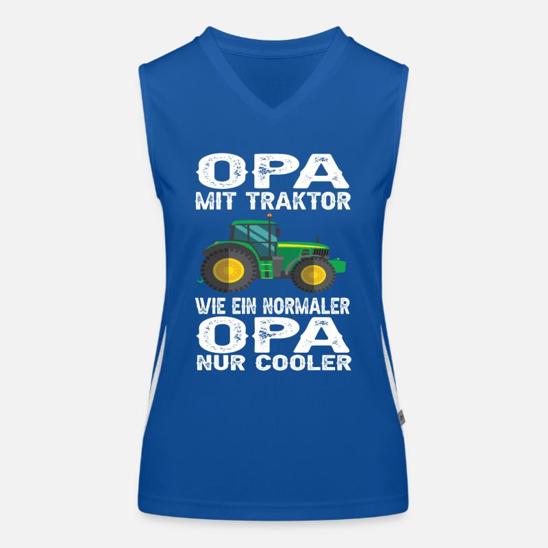 Ich Bin Ein Traktor-Opa, Nur Viel Cooler Funktionelles Kontrast-Tank Top für Frauen