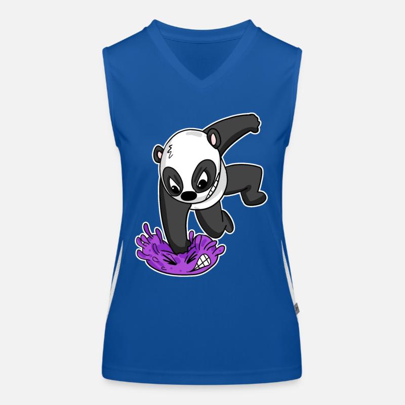 Panda Virus Kampf Funktionelles Kontrast-Tank Top für Frauen