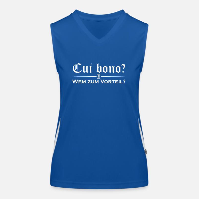 Lateinischer Spruch Cui Bono - Latein Funktionelles Kontrast-Tank Top für Frauen