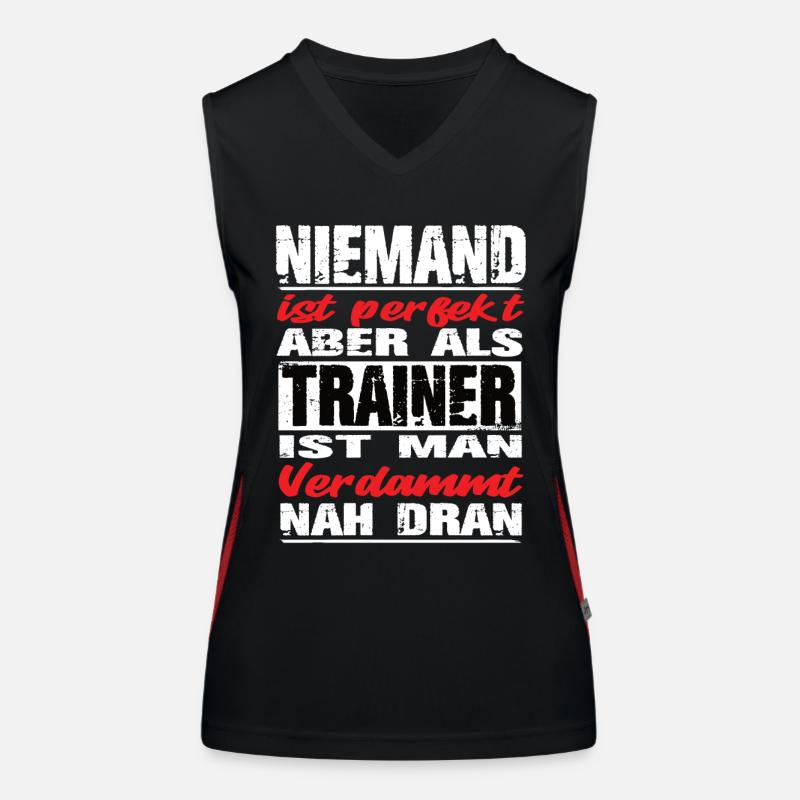 Trainer Trainer Sprüche Fußballtrainer Sport Funktionelles Kontrast-Tank Top für Frauen