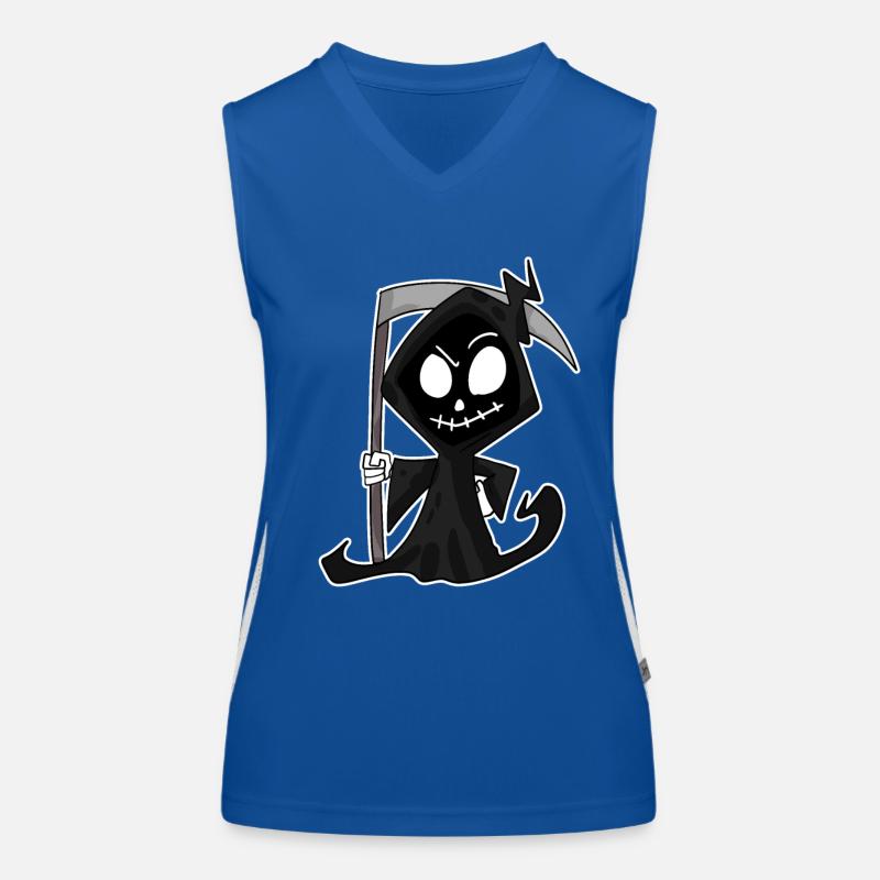 Grim Reaper with Scythe Women's Functional Contrast Tank Top