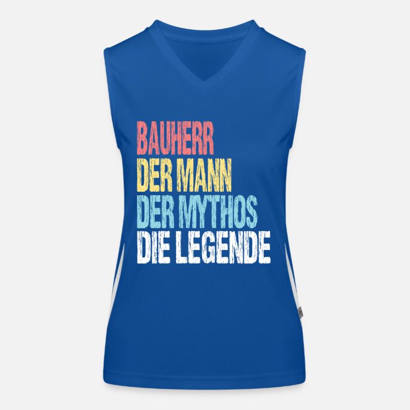 Bauherr Der Mann Der Mythos Die Legende Funktionelles Kontrast-Tank Top für Frauen