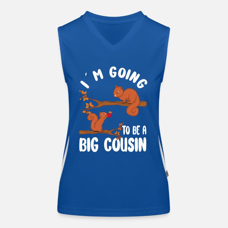 Große Cousine Eichhörnchen Ich werde Cousine Funktionelles Kontrast-Tank Top für Frauen