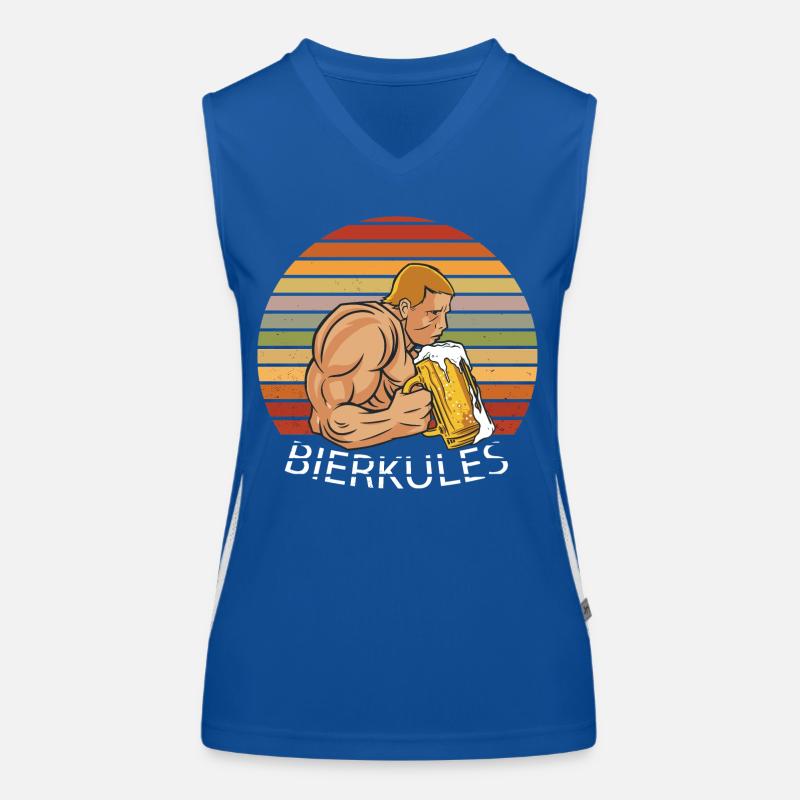 Bierkules trinkt Bier lustiges Design Wiesen Funktionelles Kontrast-Tank Top für Frauen