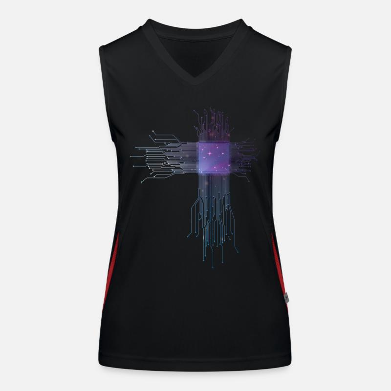 CPU Processor Computer Scientist Electrician Women's Functional Contrast Tank Top