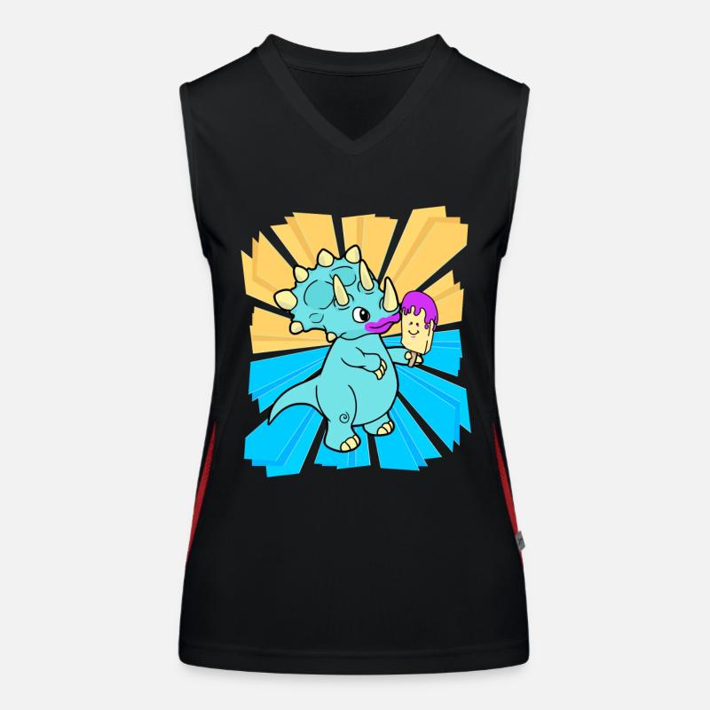 Geburtstagsgeschenk Kinder Dino Drachen naschen Funktionelles Kontrast-Tank Top für Frauen