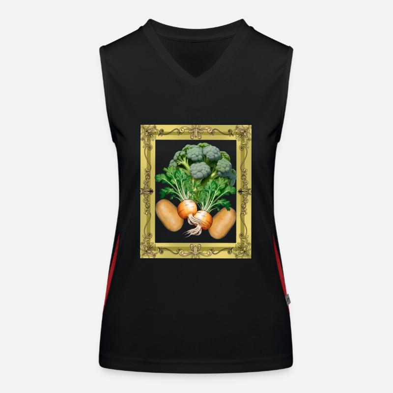 Vegetables Kitchen Cook Cooks Cook Women's Functional Contrast Tank Top