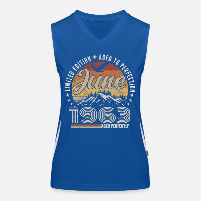 Juni 1963 Geschenk 62. Jahrestag Juni 1963 Retro Funktionelles Kontrast-Tank Top für Frauen