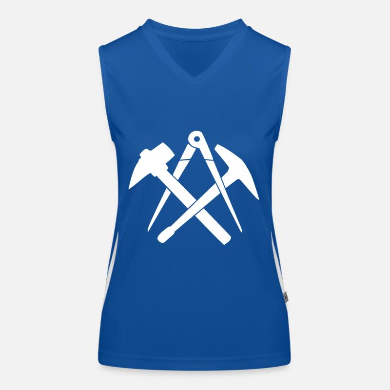 Roofer Craft Sign Guild Sign Women's Functional Contrast Tank Top