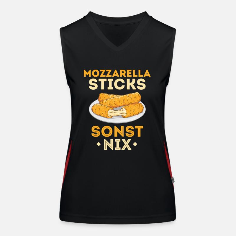 Mozzarella sticks - nothing else! Women's Functional Contrast Tank Top