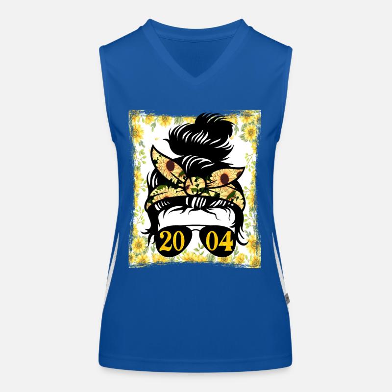 Sonnenblume Mama Geboren 2004 Geburtstag Funktionelles Kontrast-Tank Top für Frauen
