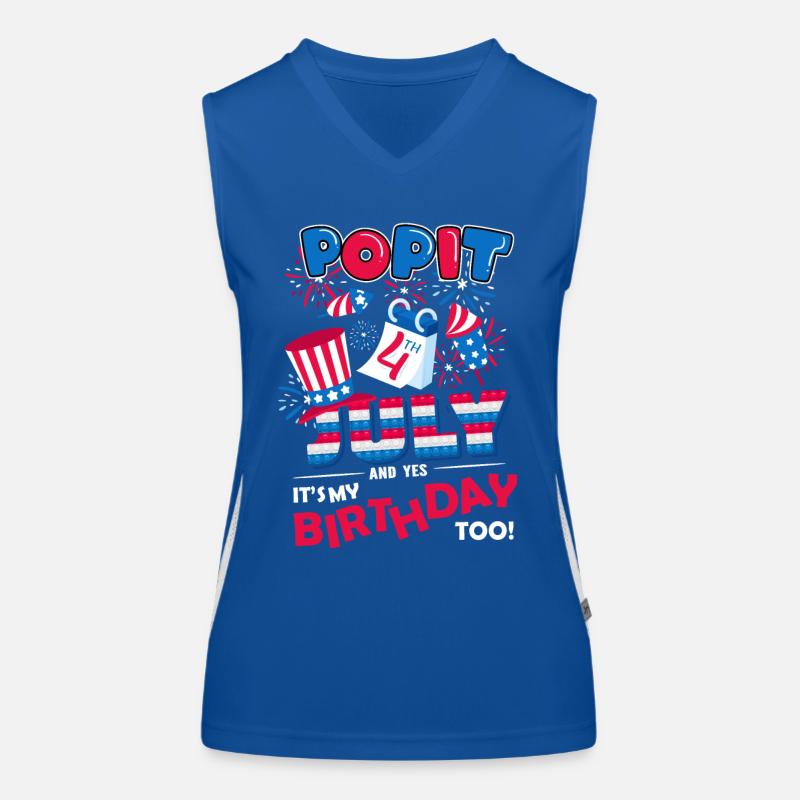 Es Ist Der 4. Juli Und Ja, Ich Habe Geburtstag. Funktionelles Kontrast-Tank Top für Frauen