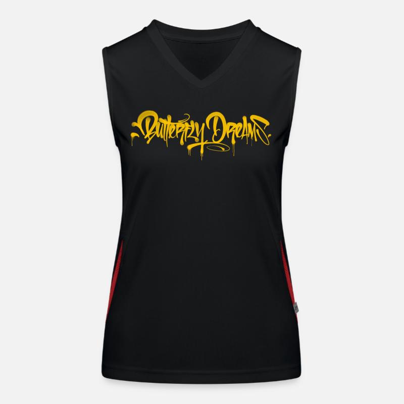 Butterfly Dreams Graffiti Day Women's Functional Contrast Tank Top