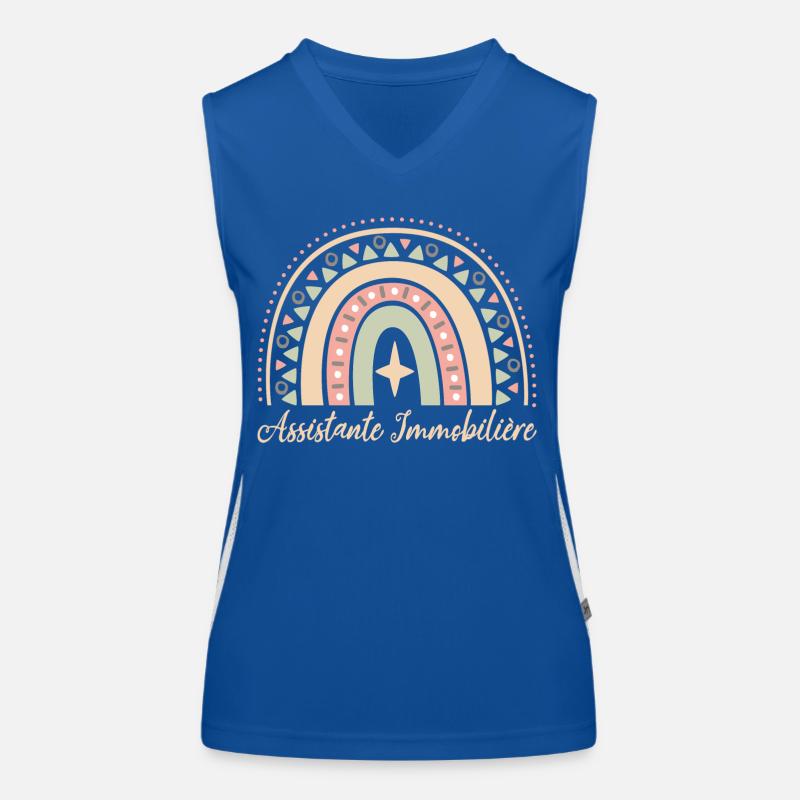 Cadeau Assistante Immoblière. assistante. Débardeur respirant contrasté Femme