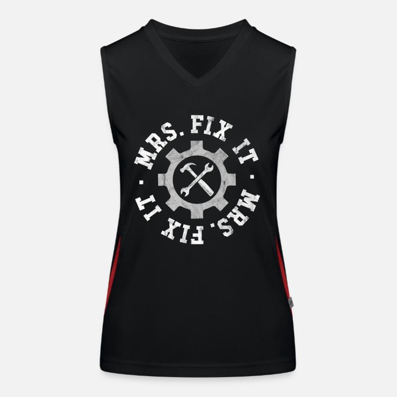Mrs Fix It Women's Functional Contrast Tank Top