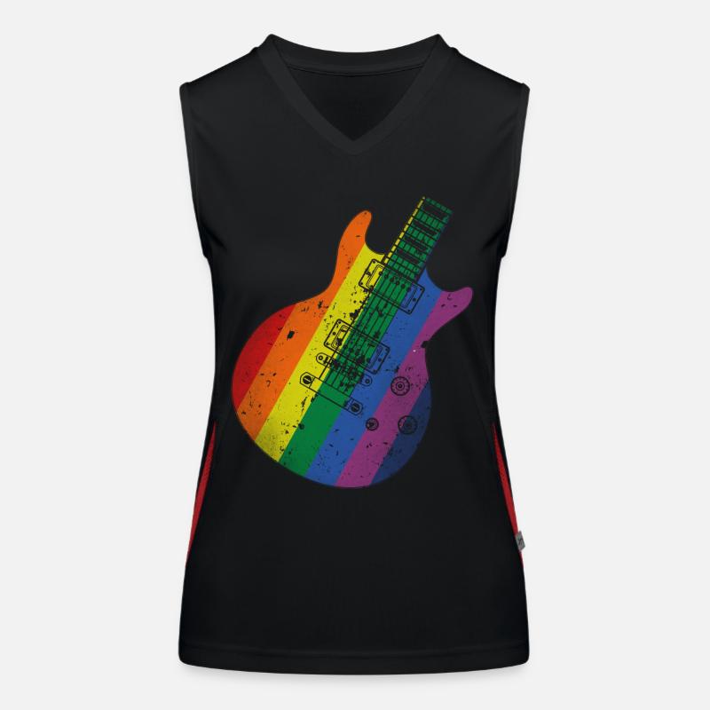 Guitare Pride Flag Débardeur respirant contrasté Femme