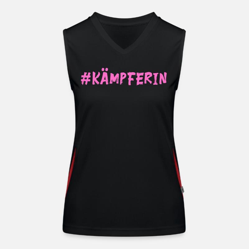 Kämpferin - Mut machen Funktionelles Kontrast-Tank Top für Frauen
