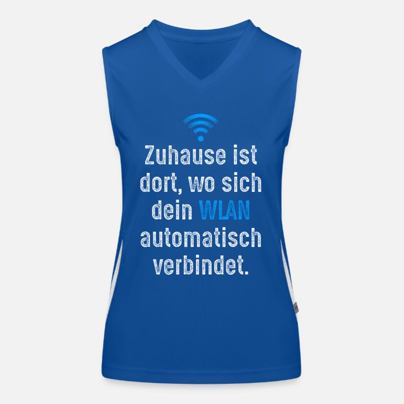 WLAN Spruch Funktionelles Kontrast-Tank Top für Frauen