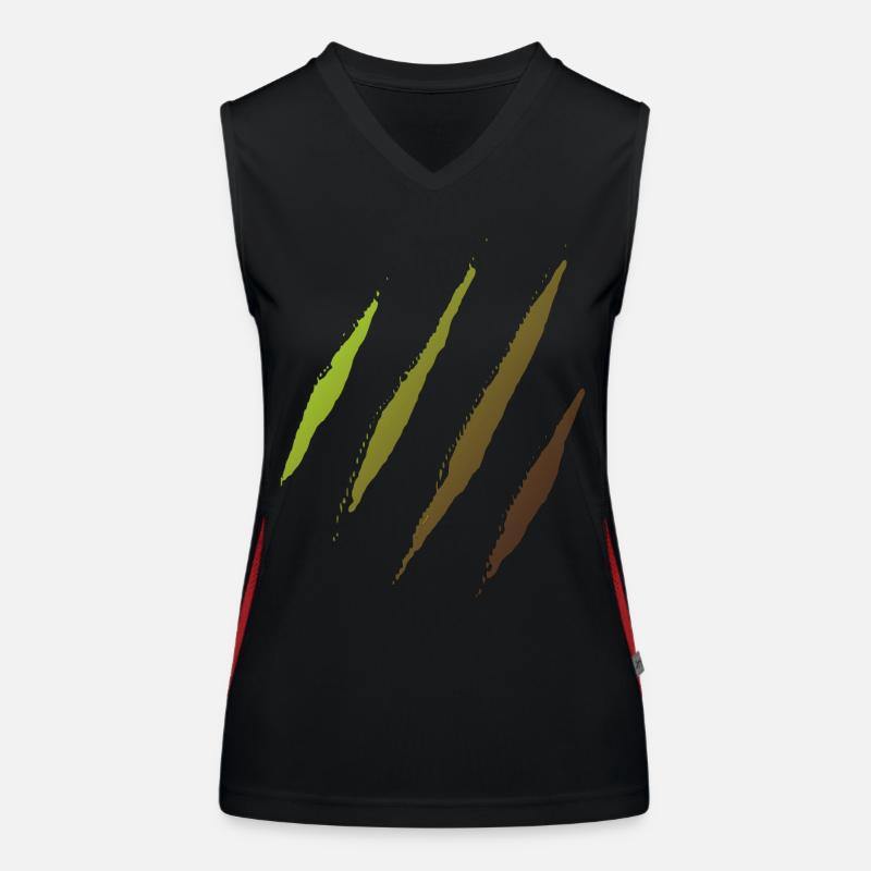 Claw Claw - Women's Functional Contrast Tank Top - black/red