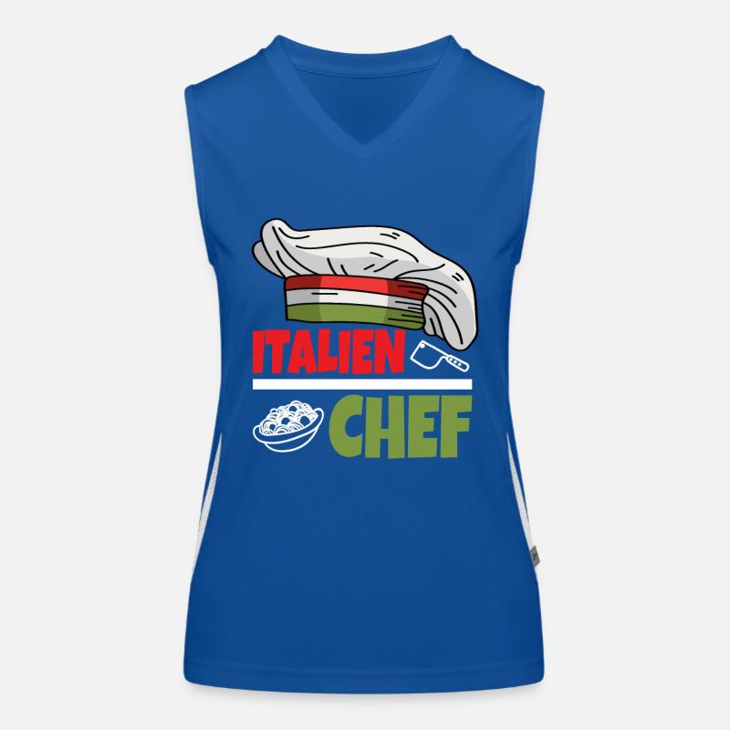 Italy chef Women's Functional Contrast Tank Top