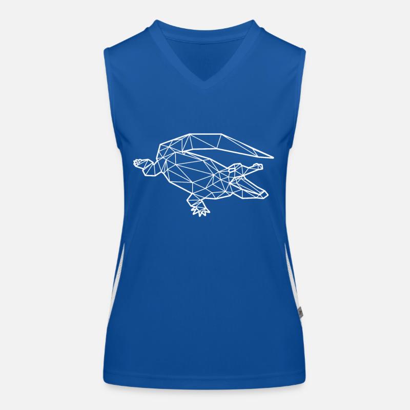 Crocodile polygon Women's Functional Contrast Tank Top