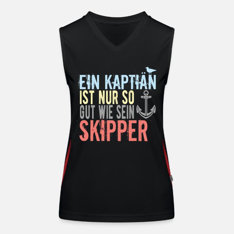 Skipper Sprüche Funktionelles Kontrast-Tank Top für Frauen