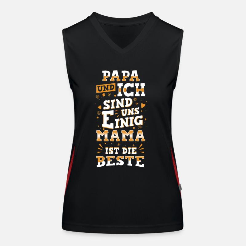 Beste Mama Funktionelles Kontrast-Tank Top für Frauen