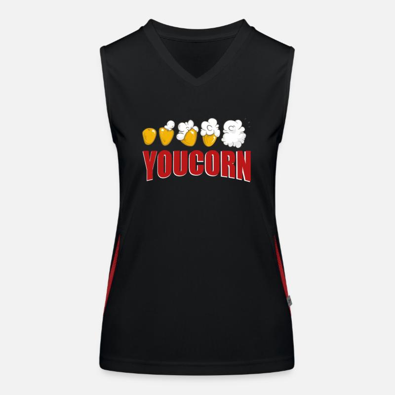 Popcorn Spruch Funktionelles Kontrast-Tank Top für Frauen