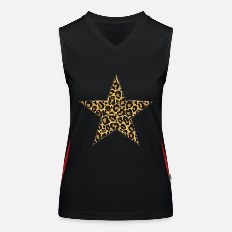 Stern Leopard Funktionelles Kontrast-Tank Top für Frauen