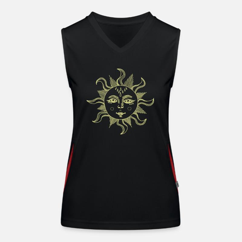 Sonne Funktionelles Kontrast-Tank Top für Frauen