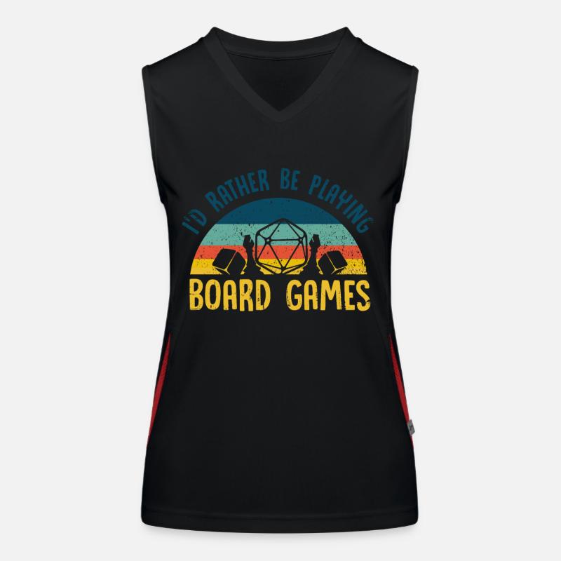 Board game, board game wood, settle, Women's Functional Contrast Tank Top