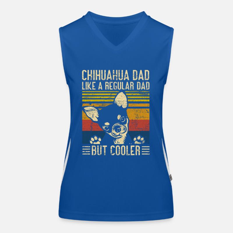 Chihuahua Dad Funktionelles Kontrast-Tank Top für Frauen