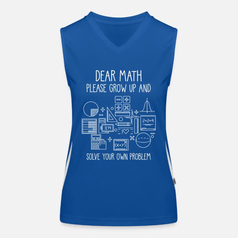 Math saying math grow up Women's Functional Contrast Tank Top