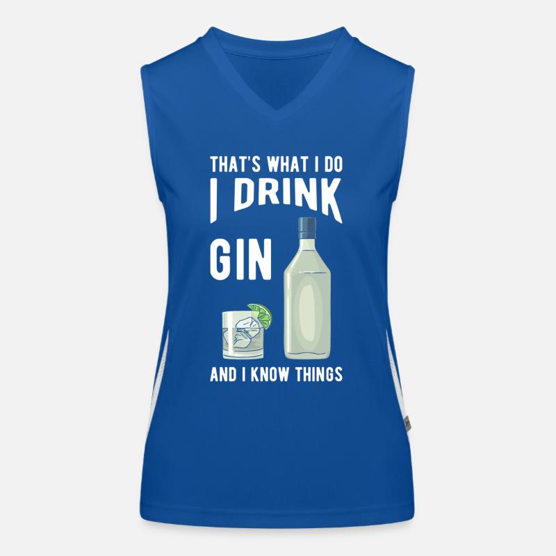 Gin Spruch Gin Geschenke Funktionelles Kontrast-Tank Top für Frauen