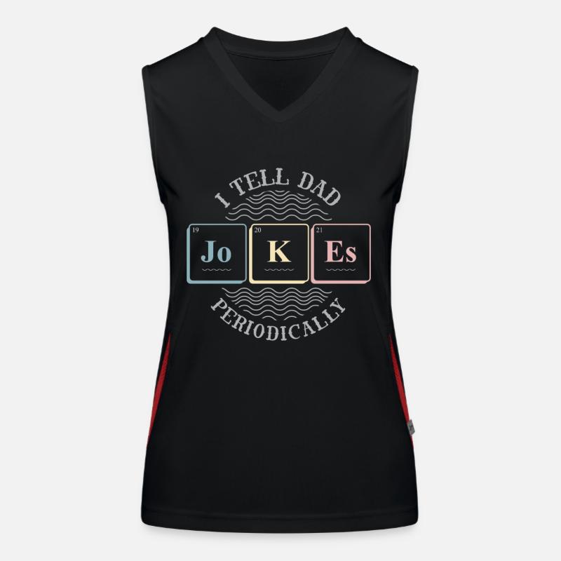 Dad, Dad jokes, jokes, Women's Functional Contrast Tank Top