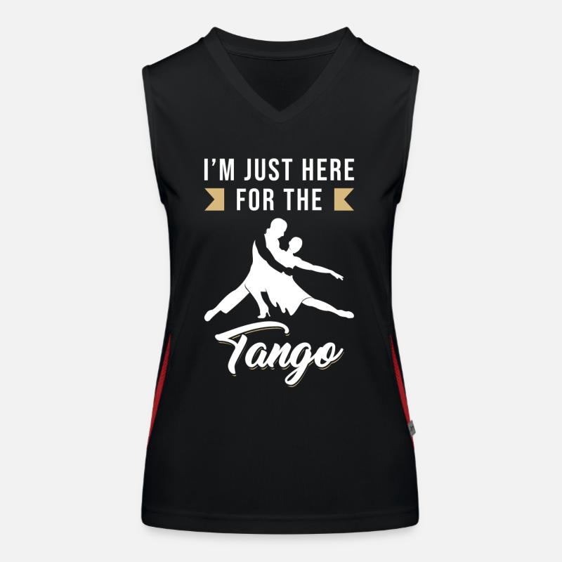 Tango saying funny Women's Functional Contrast Tank Top