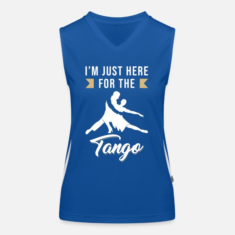 Tango Spruch lustig Funktionelles Kontrast-Tank Top für Frauen