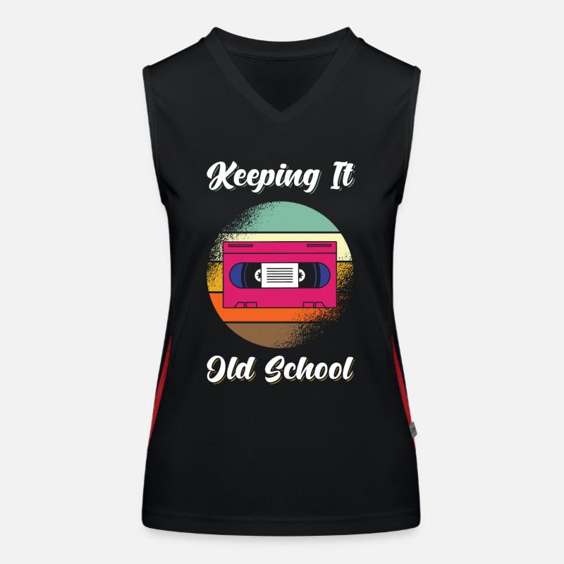 VHS Videokasette Retro 80s Funktionelles Kontrast-Tank Top für Frauen