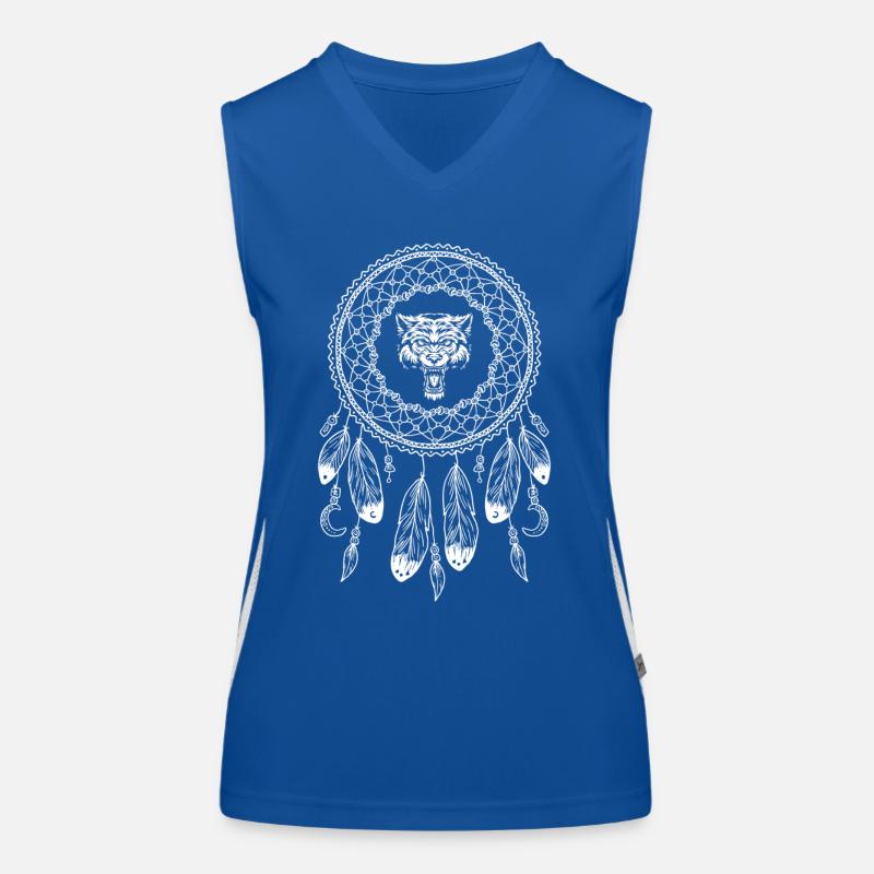 Sternzeichen Native American Wolf Funktionelles Kontrast-Tank Top für Frauen