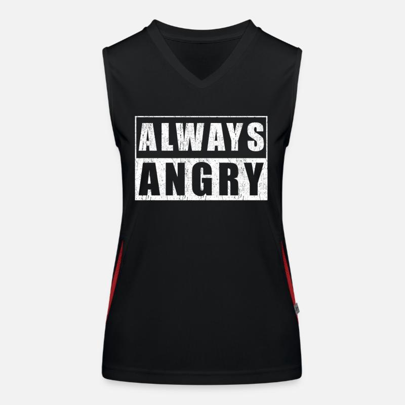 Wut Wütend Immer Wütend Funktionelles Kontrast-Tank Top für Frauen