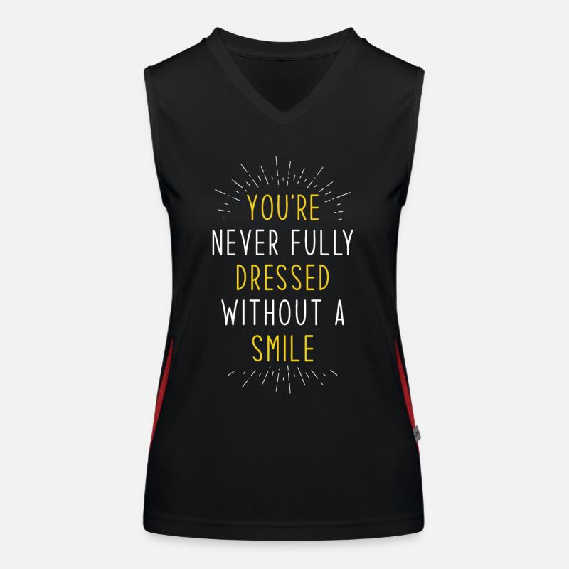 Lachen Spruch Funktionelles Kontrast-Tank Top für Frauen