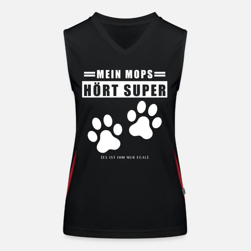 Pug Life Women's Functional Contrast Tank Top