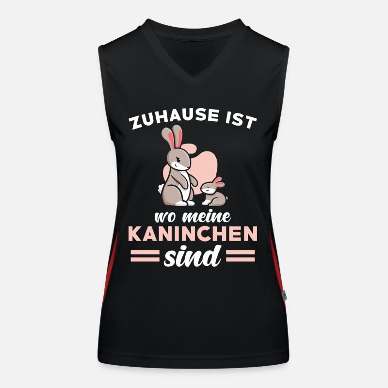 Kaninchen Spruch niedlich Funktionelles Kontrast-Tank Top für Frauen