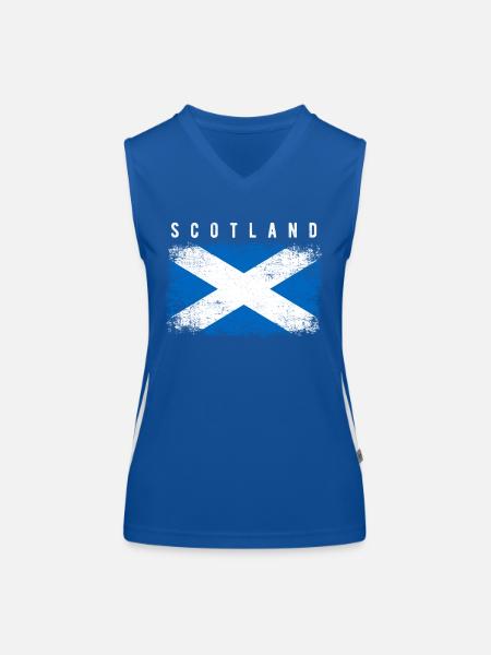 Scotland Flag - Women's Functional Contrast Tank Top - royal/white - Front