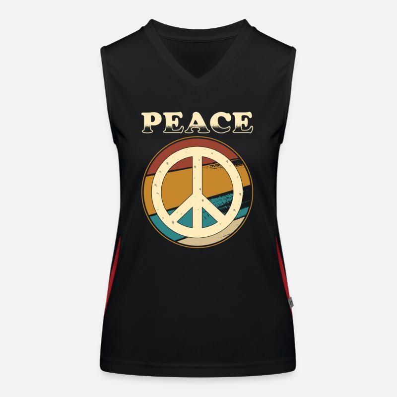 Peace signs Women's Functional Contrast Tank Top